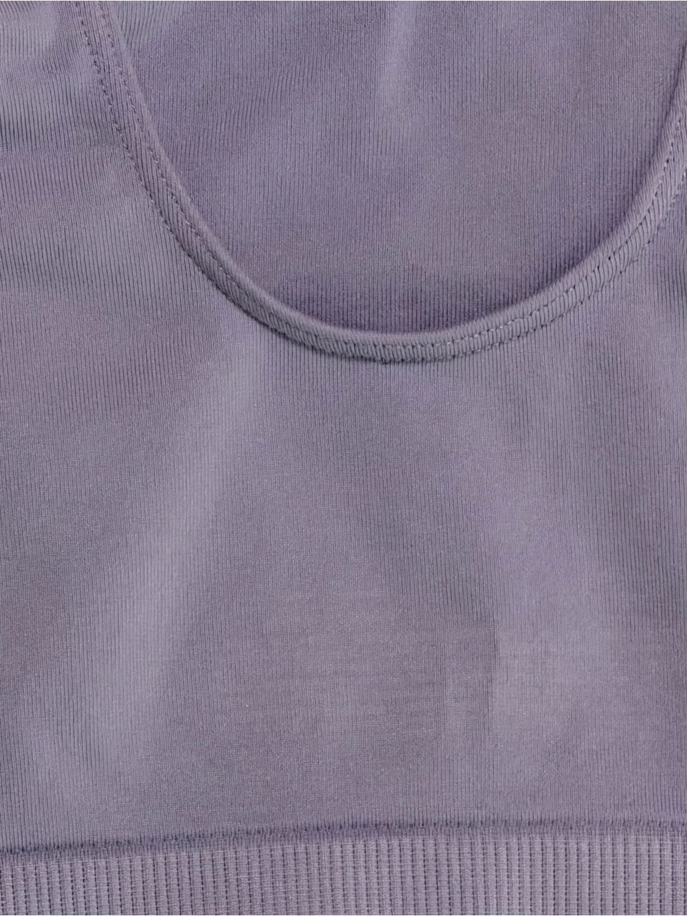 Auden Seamless Scoop Sports Bra in Dusty Lavender Gray Size Medium - Picture 2 of 4